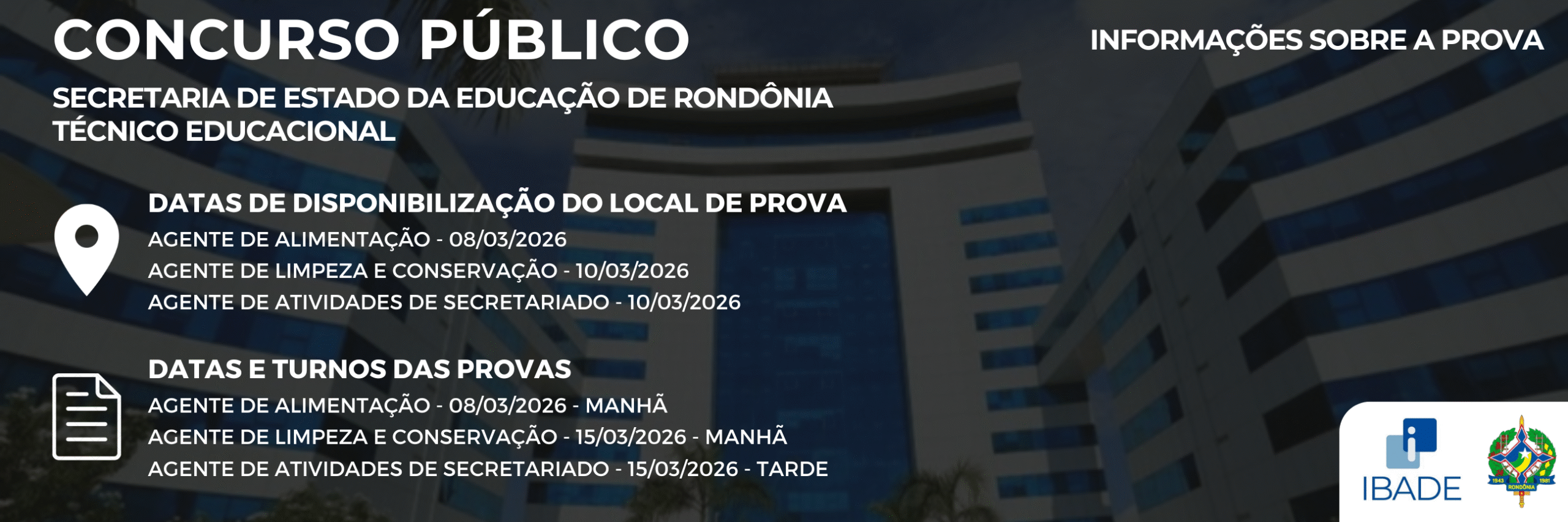 Secretaria de Estado da Educação de Rondônia TÉCNICO EDUCACIONAL (11)